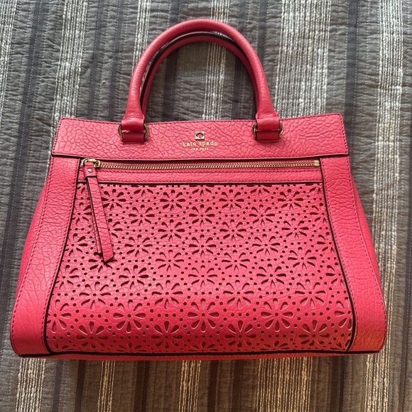 Kate Spade Perri Lane Bubbles Romy Leather Satchel Handbag Purse